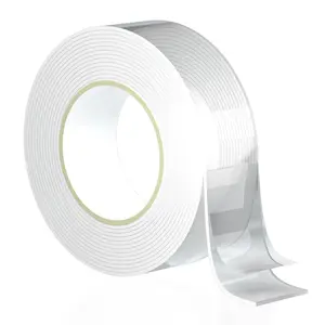 Double Sided Tape Heavy Duty(9.85FT), Nano Double Sided Adhesive Tape, Clear Mounting Tape Picture Hanging