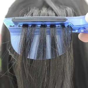 1Pc Wholesale  2 IN 1 Heat Insulation Protector Shield+Sectioning Hair Clips for Dressers Salon Tools   Extension