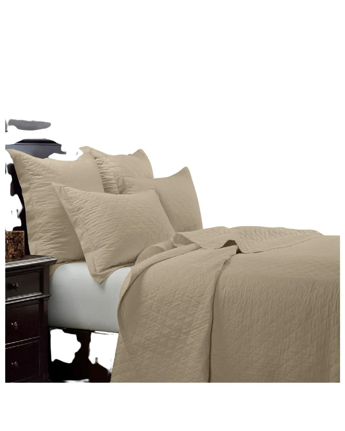 Hiend Accents Unisex Diamond Quilt Full/Queen Set 3 Piece - Pk6100-Fq-Lt