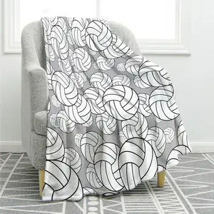 Flannel Volleyball Blanket Gifts For Men Women, Volleyball Stuff Party Decorations For Lovers Team Gifts, Volleyballs Print Throw Blanket Couch Bed Sofa Travelling For Grils Boys Sports