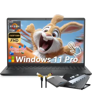 Dell 15 DC15255 15.6" FHD 1920x1080 IPS Touchscreen Laptop 8-Core AMD Ryzen 7 7730U Up to 64GB DDR4 Up to 4TB SSD AMD Radeon Graphics Wi-Fi 5 720p HD Camera Win10 Pro,Office 365 for the Web