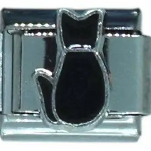 Black Cat Italian Charm