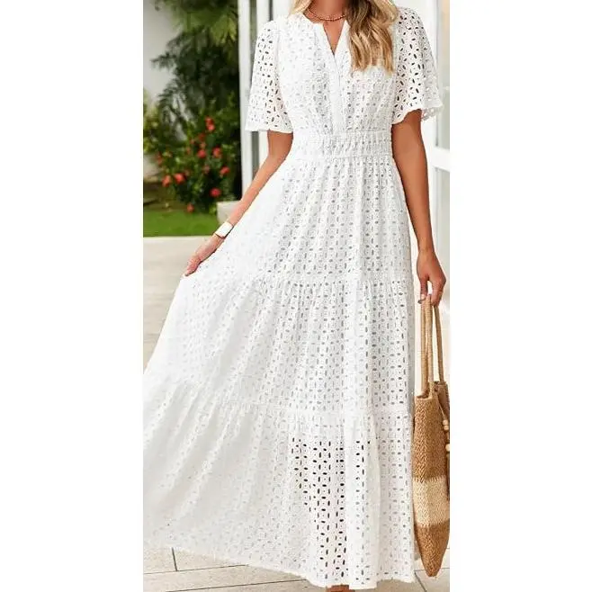 White Eyelet Dress