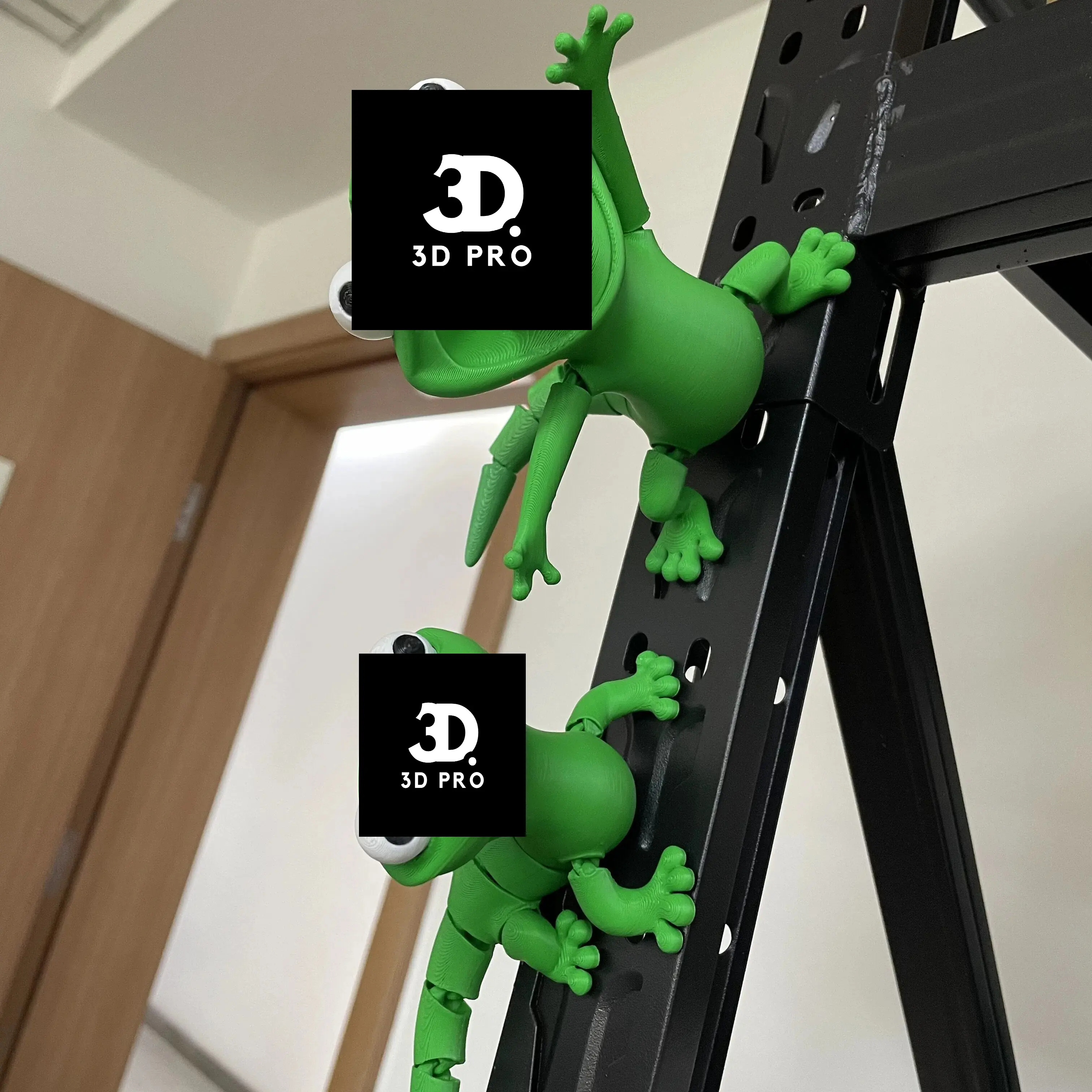 Green Lizard Refrigerator Magnet, 3D Printed Cute Articulated Lizard Fridge Decor, Funny Climbing Animal Magnet for Kitchen, Locker, Office & Home Decoration