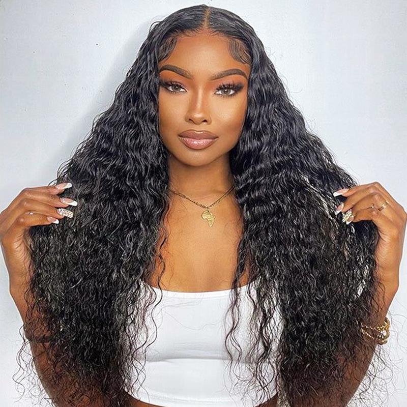 FORGIRL FOREVER 7x5 Pre-Cut Water Wave Glueless Wig Pre Plucked Ready To Wear And Go Wig Natural Water Wave Human Hair Lace Front Wigs