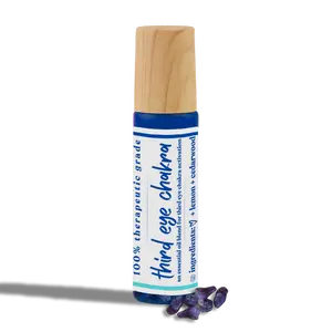 Organic Essential Oil Blend To Enhance Third Eye Chakra | Oils For Psychic Support | Aromatherapy | Chakra Healing | Yoga & Meditation Oils