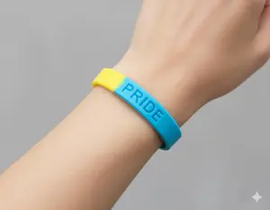 Pansexual Silicone Bracelets – Pink Yellow Blue Pan Pride Wristbands with “PRIDE” Embossed, High-Quality LGBTQ+ Awareness Rubber Bracelets for Pride Parades, Events, Fundraisers & Everyday Support