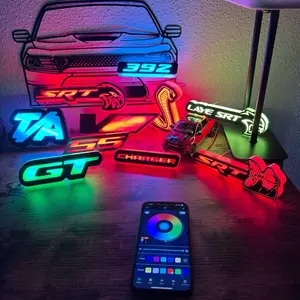 SRT bee, 392, GT, T/A, V ,SS , Charger, Cobra , SRT BEE SCAT PACK LED Grill Emblem Decoration RGB for Charger, Challenger, Grand Cherokee and Durango - Multi Color