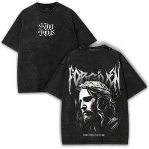 valentine shirts Vintage Washed Oversized Tee | Forgiven, King of Kings Christian Streetwear