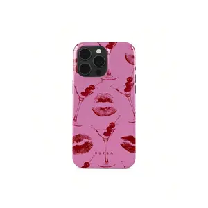 Call Me Tough  Case |           Waterproof Anti-Drop Cover |           Pink Martini & Kiss Design |           Playful Yet Protective |           Chic Nightlife Phone Armor Rubber Shell,Suitable For IPhone 17 Air