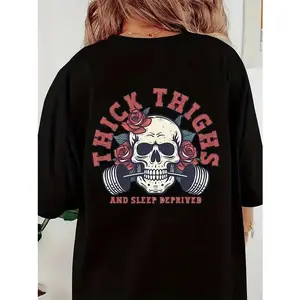 Thick Thighs and Sleep Deprived T-shirt, Muscle Mommy, Pump Cover Tee, Weightlifting Shirt, Work Out Sweatshirt, Gym Pump Cover Shirt