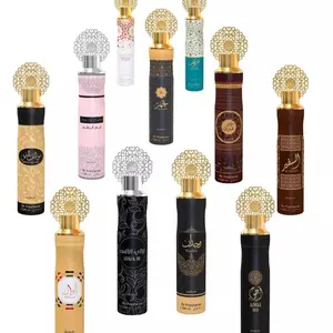 Nusuk 5-Pack Arabic Air Freshener Spray 300ml Assorted Scents Long Lasting Room Linen Fragrance Mist Variety Pack Bottle Scented Aroma perfume