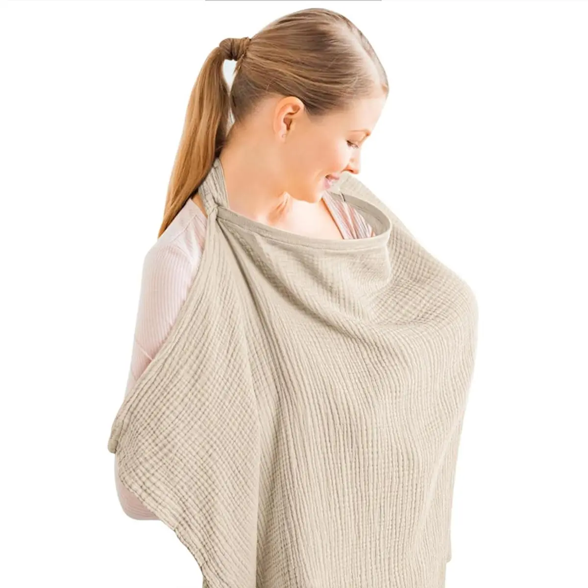 Breastfeeding Nursing Maternity Cover, Breathable Breastfeeding Hood for Baby Feeding, Multi-Purpose Car Seat Sunshade, Suitable for Mummy, Mothers and Infants