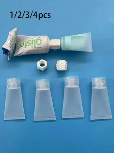 Plastic Toothpaste Tube Adapter Set, 1/2/3/4pcs Face Wash Dispenser Bottle, Convenient Refill Kit, Home Use, Travel Set