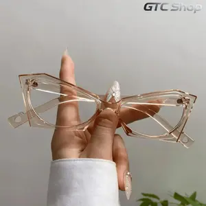 Vintage Cat-Eye Polygonal Frame Eyeglasses, 2024 New Style Anti Blue Light Eyewear, Trendy Fashion Frames for Men & Women, Perfect for Daily Casual Wear and Everyday Fashion Styling summervibes