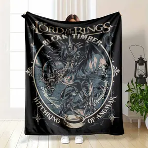 Lord of the Rings Witch King of Angmar Flannel Fleece Throw Blanket Nazgul Ringwraith Gothic Art HD Print Ultra Soft Non Shedding Warm Cozy Sofa Decor Dark Fantasy Fan Gift