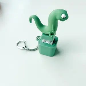 Creative Lizard Snake-shaped Button Keychain - Press to Make Sound - Relieves Stress - Green Design - Suitable as a party gift or for family gatherings Accessory