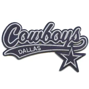 Dallas Cowboys Script Patch Star Logo Team Embroidered Iron On