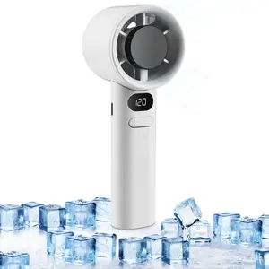 Portable Fan with Digital Display, USB Rechargeable Personal Fan with 120 Speeds, Handheld Turbo Fan for Travel, Outdoor, Office, Home, Lithium Battery Fan