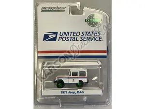 CHASE 1971 Jeep DJ-5 - United States Postal Service USPS 1:64 Diecast Model - Greenlight 29997