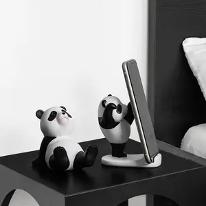 Cute Creative Desktop Phone Stand Holder, Small Decorative Panda Phone Rack, Home Use Mobile Support Bracket, Desk Accessory