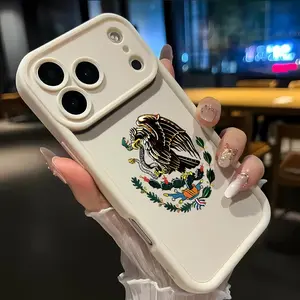Mexican Golden Eagle Badge Flag Soft&Flexible TPU Silicone Phone Case For iPhone 17 Pro Max AIR 16 15 14 13 12 11 Plus XSMAX Cases Durable|Shockproof|Full Camera Protection|Anti-Scratch|Anti-Fingerprint|Slim Fit|Gift For Girlfriend/Men/Women