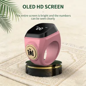 Smart Prayer Beads Ring, APP Connection, 33/99 Vibration Frequencies, Waterproof Timer Reminder, Islamic Prayers Daily Worship