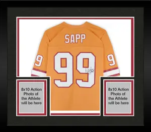 Framed Warren Sapp Tampa Bay Buccaneers Autographed Mitchell and Ness 1995 Orange Replica Jersey - Fanatics Authentic Certified