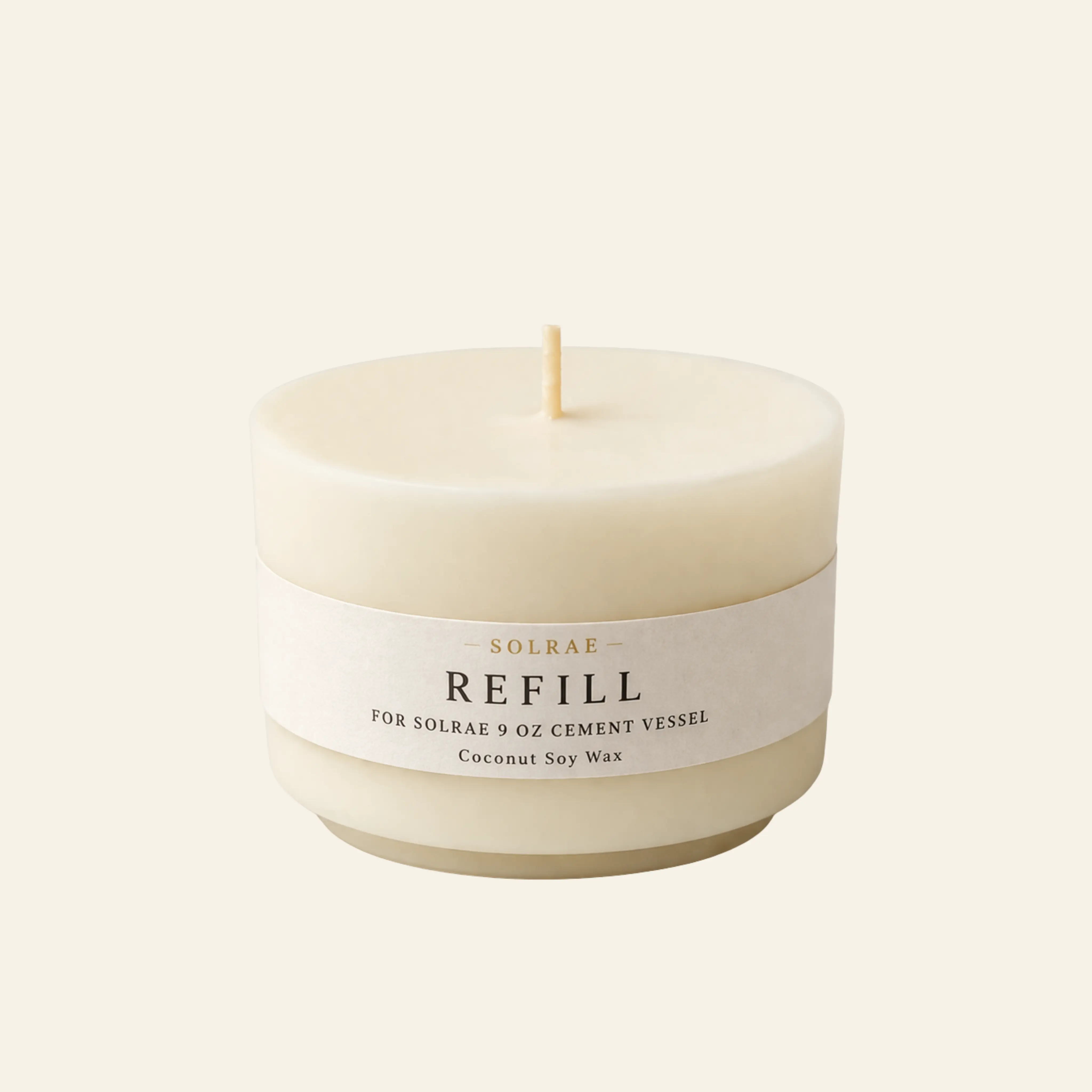 9oz Artisan Coconut Soy Clean Candle Refill - Soft Lunar Veil, Charcoal-Infused, Quiet Luxury Fragrance for Home Decor, Room Decor, Artisan Crafted