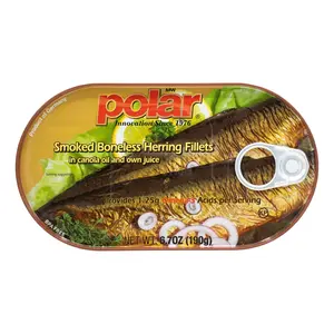 Smoked Boneless Herring Fillets in Canola Oil - 6.7 oz - Multiple Packs Sizes