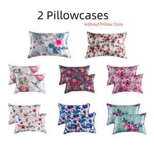 2pcs Satin Print Pillowcases, Hair and Skin Protection, Comfortable Sleep, No Inner Core Included, Ideal for Better Rest