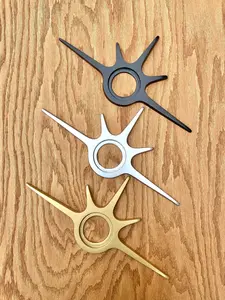 Atomic Starburst Doorknob Escutcheon, "Rising Sun" Back Plate, Midcentury Modern, MCM
