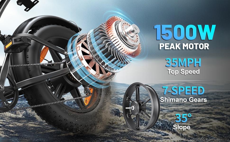 ASKMY E500 E-Bike Replacement Parts & Accessories – Battery, Motor, Wide Tires, Brake Lever, Throttle, Pedals & Seat, Spare Parts Kit for Off-Road Riding