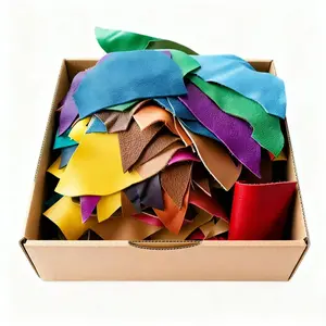 Colorful 1LB Leather Scraps, Genuine Cowhide Pieces,0.8mm-1.8mm Thick | Random Color & Size | Minor Flaws | Perfect for DIY Keychains, Small Wallets, Earrings, Jewelry, Notebook Covers & Leather Tags