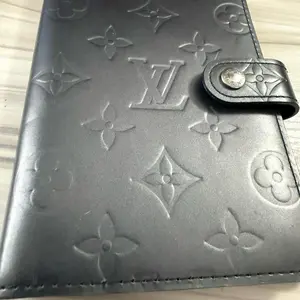 Pre-owned Louis Vuitton Vernis Matte Small Leather Goods PreOwned PM agenda Matte Vernis Gray.
