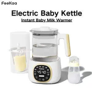 Electric Tea Kettle,Fast Baby Bottle Warmer for Breastmilk and Formula, Electric Baby Kettle, Instant Baby Milk Warmer, Multifunctional Bottle Steamer and Dryer,Temperature Control (±1), Defrost/Breastmilk/Formula/Tea/Coffee,72H Keep Warm,600W