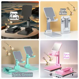 2-Pack Mobile Phone & Tablet Stand Weighted Sturdy Compact Versatile Holder Grip Cellphone Black White Green Pink Options