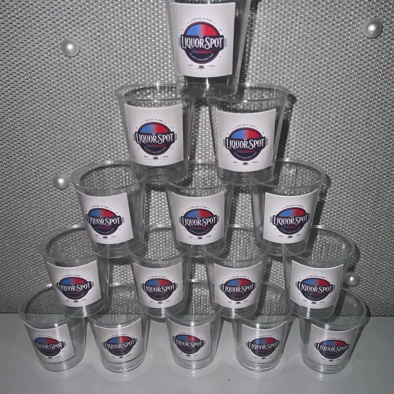Jakedra's Designs Custom Disposable Shot Glasses Personalized Party Sips for Elegant Drinking Events