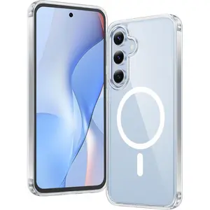 Phone Case for Samsung Galaxy S26/S25/S24/S23FE/S22 Plus Ultra Case: Clear Magnetic Military Grade Drop Protection Anti Yellowing Slim SmartPhone Cases - Rugged Shockproof Protective Transparent Cell Phone Cover