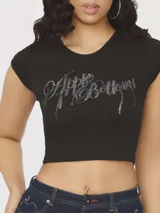 Chain Reaction Baby Tee - Black