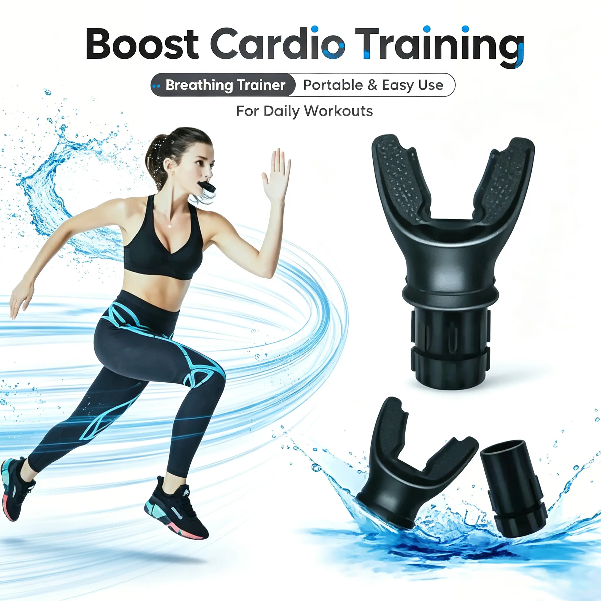 Breathing Exercise Device for Lungs, Breathing Exerciser Trainer, Deep Breathing Lung Exerciser Device, Adjust Resistance Improve Lung Capacity Handheld Lung Expansion Training Tool
