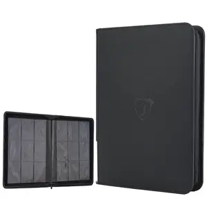 360 Pocket Trading Card Binder Compatible with Pokemon TCG MTG Baseball Sports Cards, Trading Card Side Loading Zip Binder, Premium Leather Card Collection Storage Binders