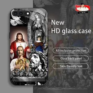 Suitable for [iPhone 8 Plus] Jesus New stylish high quality glass protective case affordable anti-drop anti-fingerprint 995