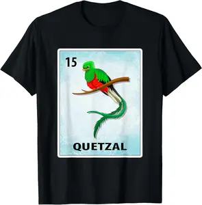 Quetzal Mexican Bird Cards T-Shirt