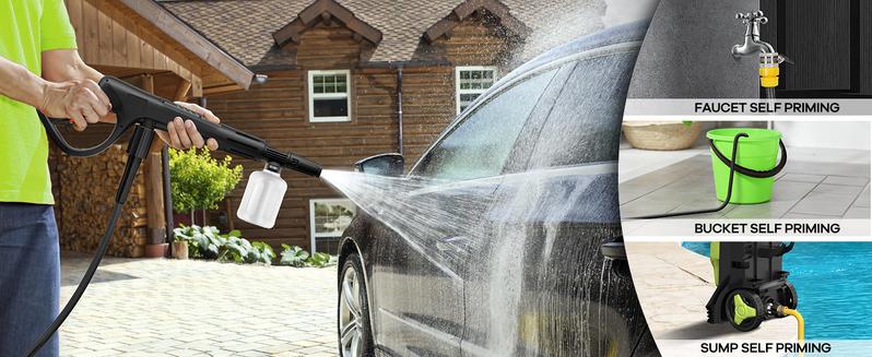 Pressure Washer, 2300 PSI 2.5 GPM High-Power with 4 Nozzles & Foam Cannon for Car, Home Cleaning & Garden Watering Perfect Gift