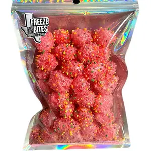 Freeze Dried Nerdy Crunchy Pebbles 2.5oz, Ultra-Light Sweet Airy Cluster Candy Snack Bonbon Treat