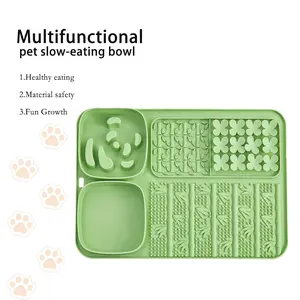 5-in-1 Pet Slow Feeder Bowl 13.78 × 9.45in Mat | Interactive Puzzle Feeding Tray for Dogs & Cats, Healthy Eating, Boredom Relief & Daily Enrichment