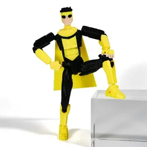 3D Printed Invincible Black Superheroes Anime Multi-Jointed Shapeshift Toys Action Figures Mannequin Model Ornaments Gifts