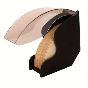 Coffee Filter Holder, 1 Count Coffee Filter Paper Box with Dustproof Cover, Filter Paper Dispenser Rack for Homes, Cafes, Bars, Restaurants, Organiser