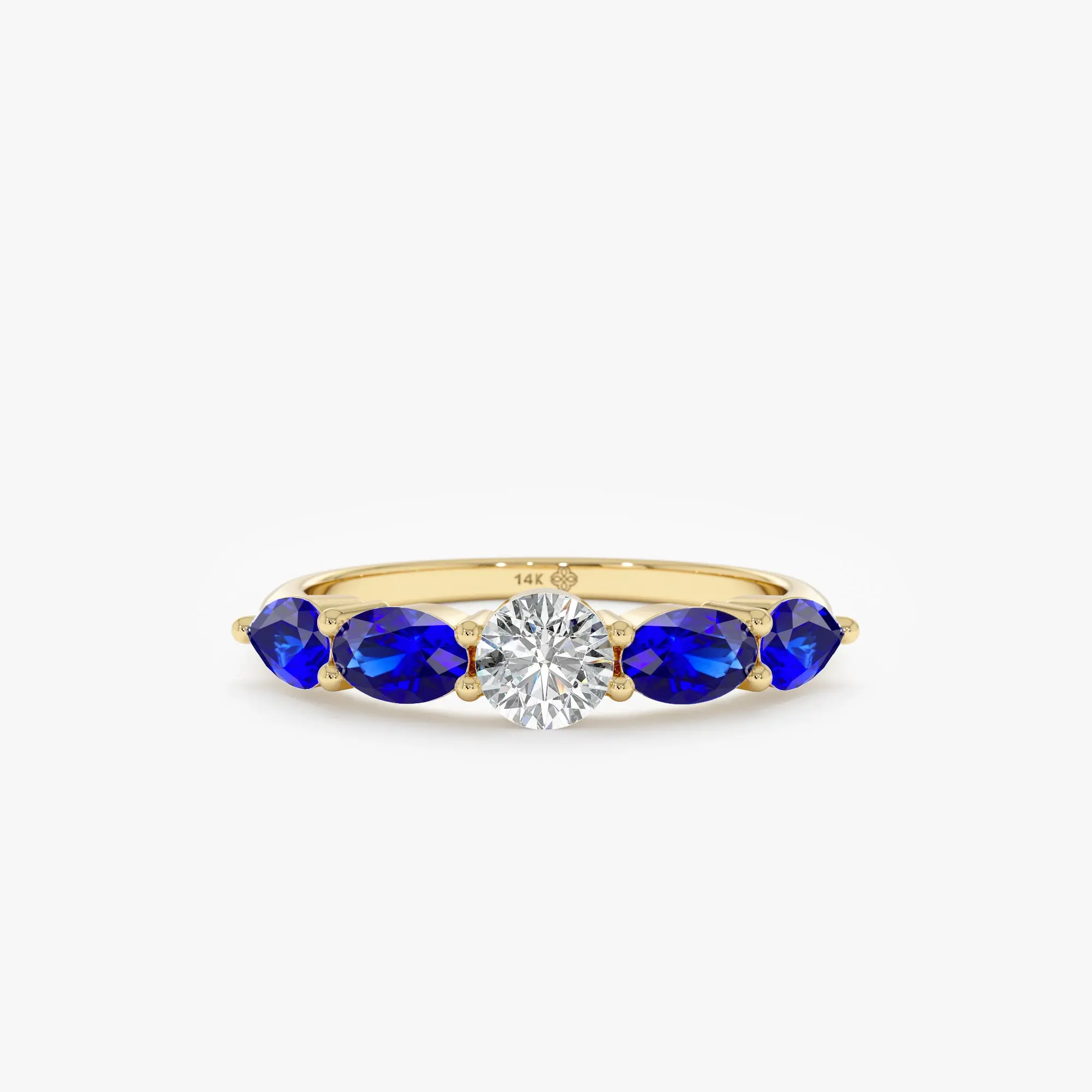 Diamond and Sapphire Wedding Ring, Betsy